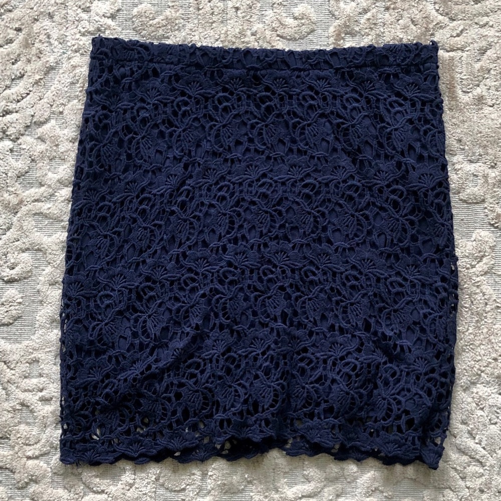 Knit Lace Pencil Skirt